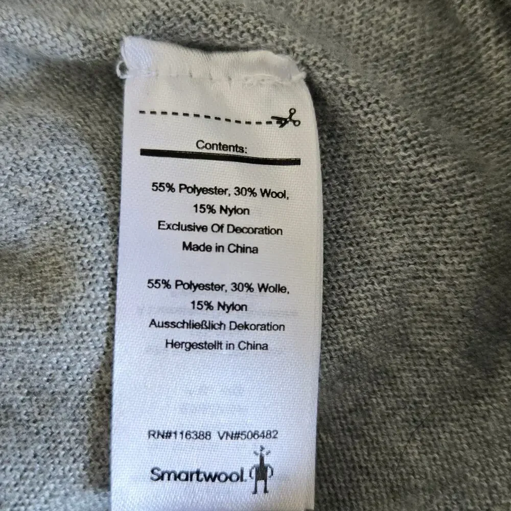 Smartwool Edgewood Wrap Sweater Merino Wool Lightweight Colorblock Women Small